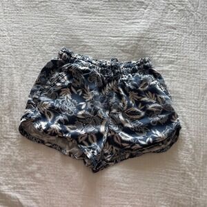 American Eagle Navy Blue White Floral Shorts Small Boho Cottage Nautical Tropics